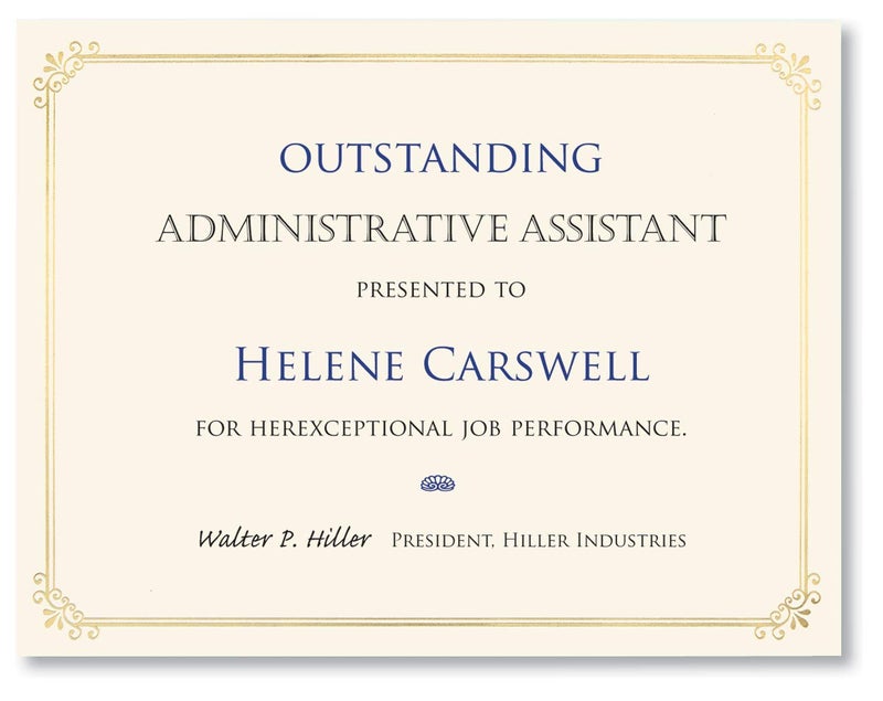 PaperDirect Gold Foil on Cream Simple Border Specialty Certificates, 8Â½ x 11, 50 Count, Certificates And Awards Paper, For School, Work, Diplomas & Award Certificates - Image 3